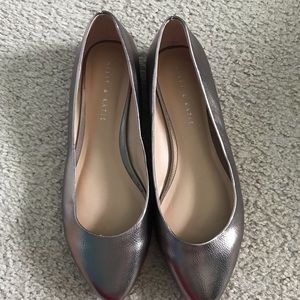 Kelly & Katie bronze flats